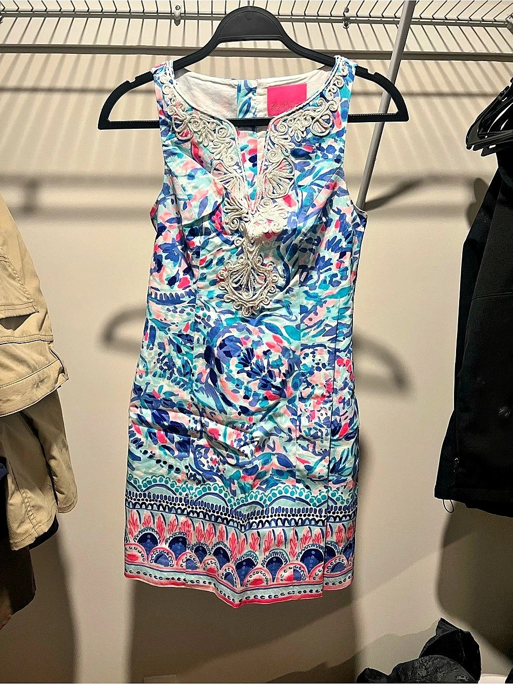 Lilly Pulitzer Floral Mini Dress in Blue & Pink Size 00 Like New